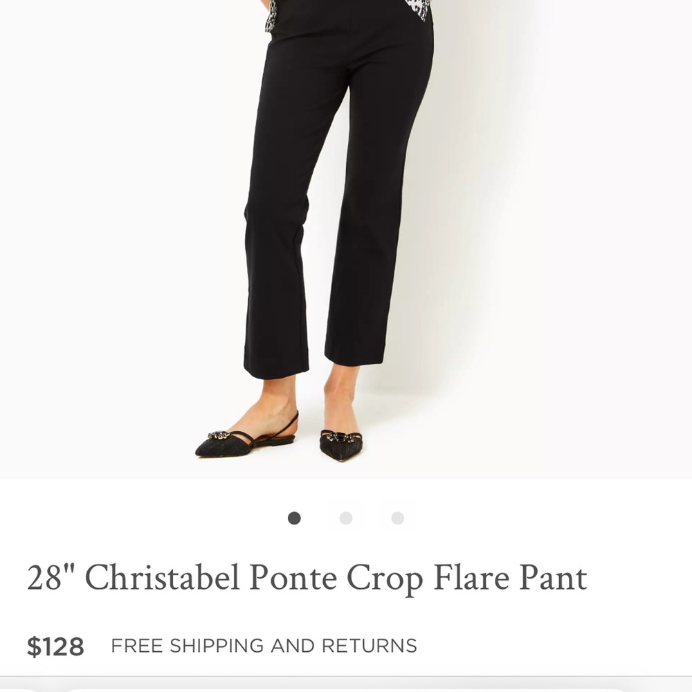 28" Christabel Ponte Crop Flare Pant (NWOT)